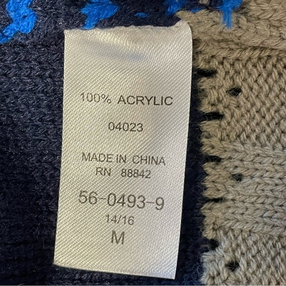 Woman Within Sz 14/16 Navy Tan Striped Horn Button Tunic Cardigan - Picture 11 of 11